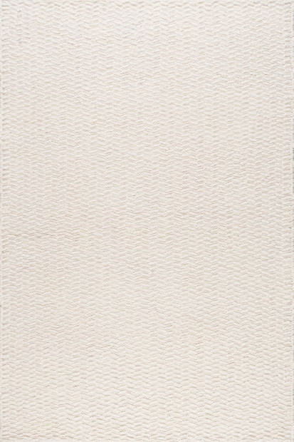 Ivory Solid Chevron Area Rug | Rugs USA