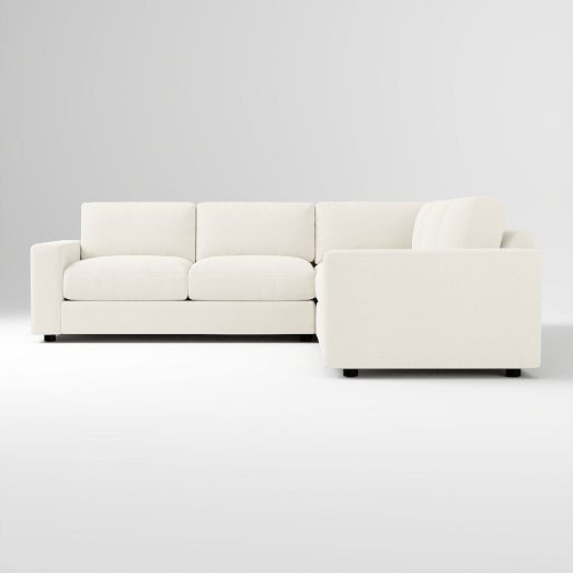 Urban 3-Piece L-Shaped Sectional (106"–116") | West Elm (US)