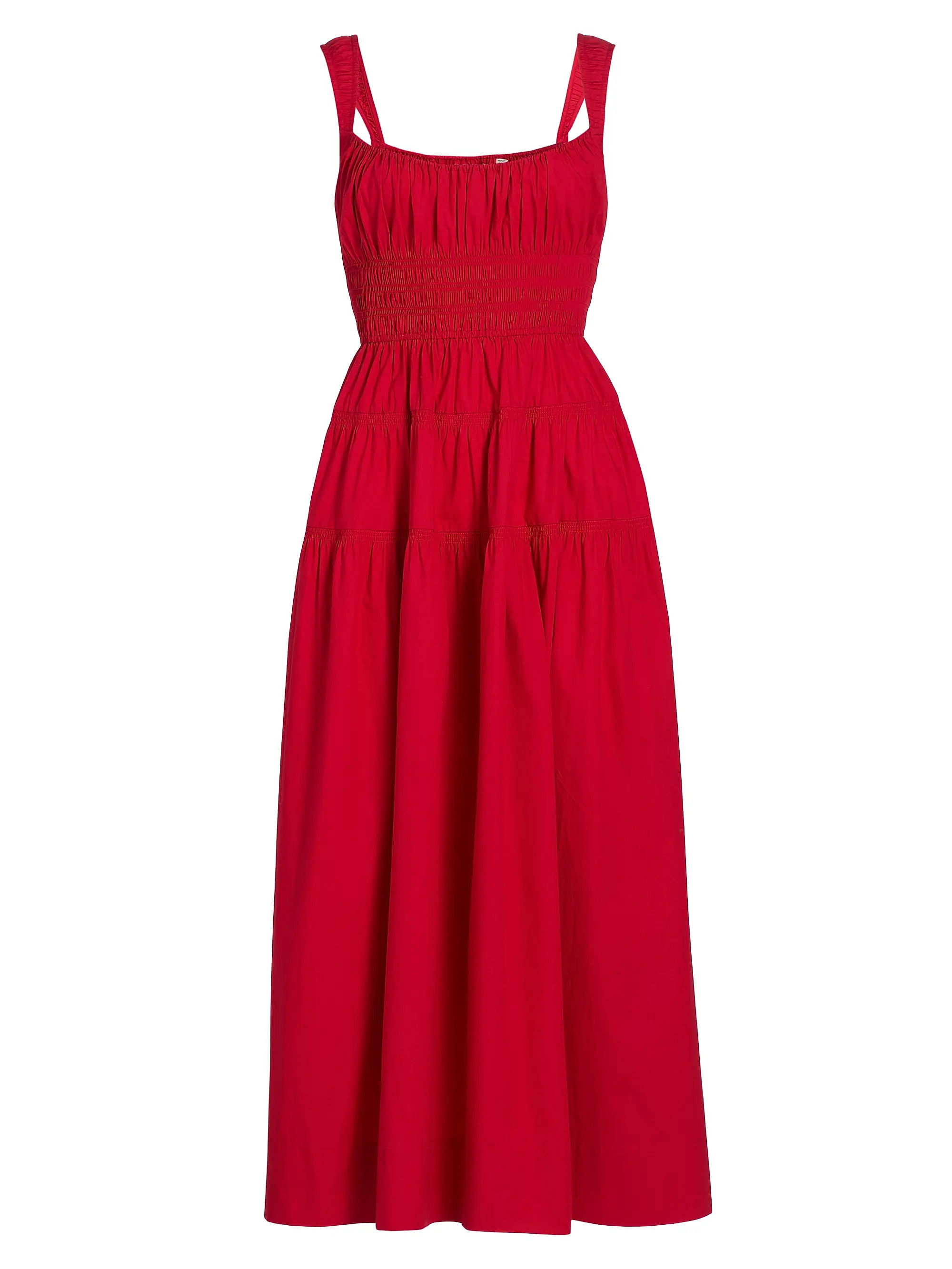 Clover Cotton Fit & Flare Midi-Dress | Saks Fifth Avenue