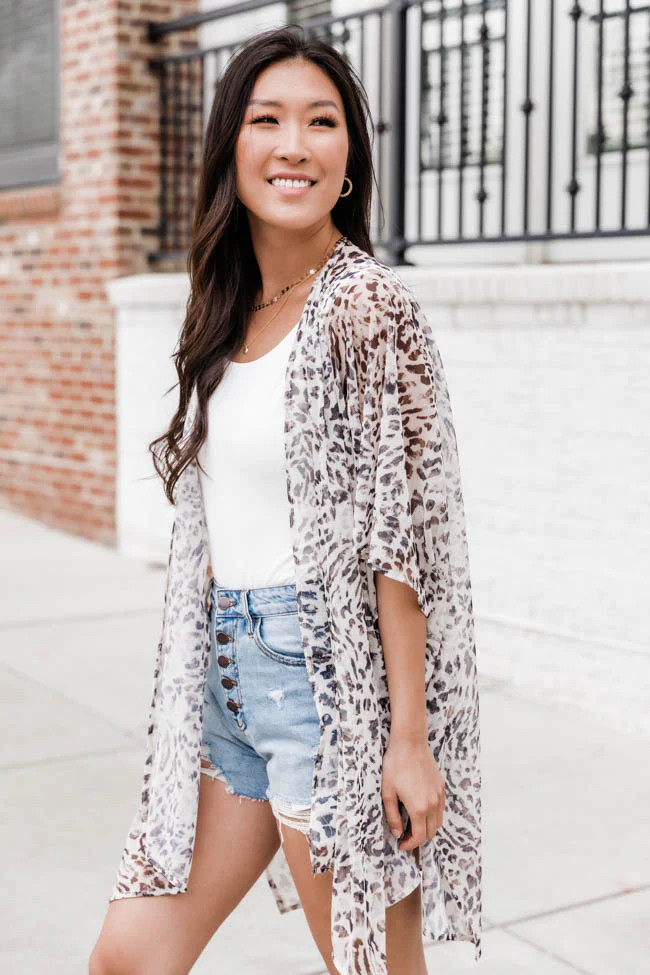 Final Countdown Leopard Mesh Kimono | The Pink Lily Boutique