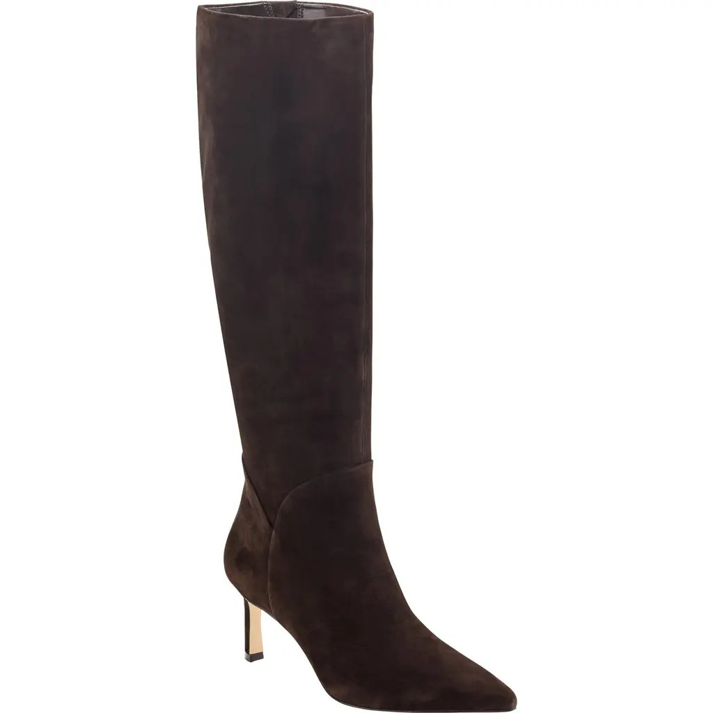 Marc Fisher LTD Sabrina Knee High Boot in Dark Brown Seude at Nordstrom Rack, Size 6 Regular Calf | Nordstrom Rack