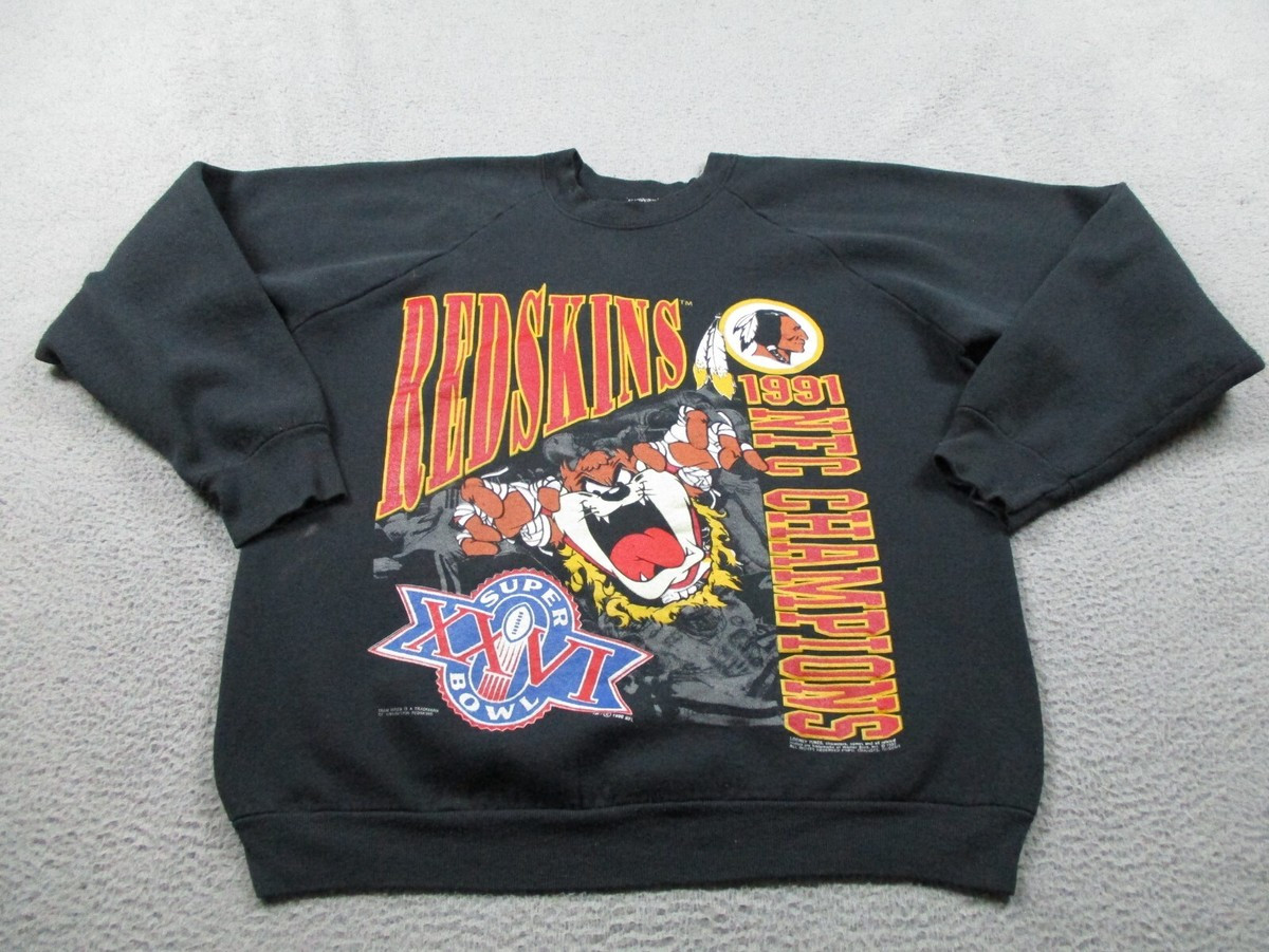 Vintage Washington Redskins Sweater Adult XL Taz Looney Tunes Sweatshirt 90s * | eBay US