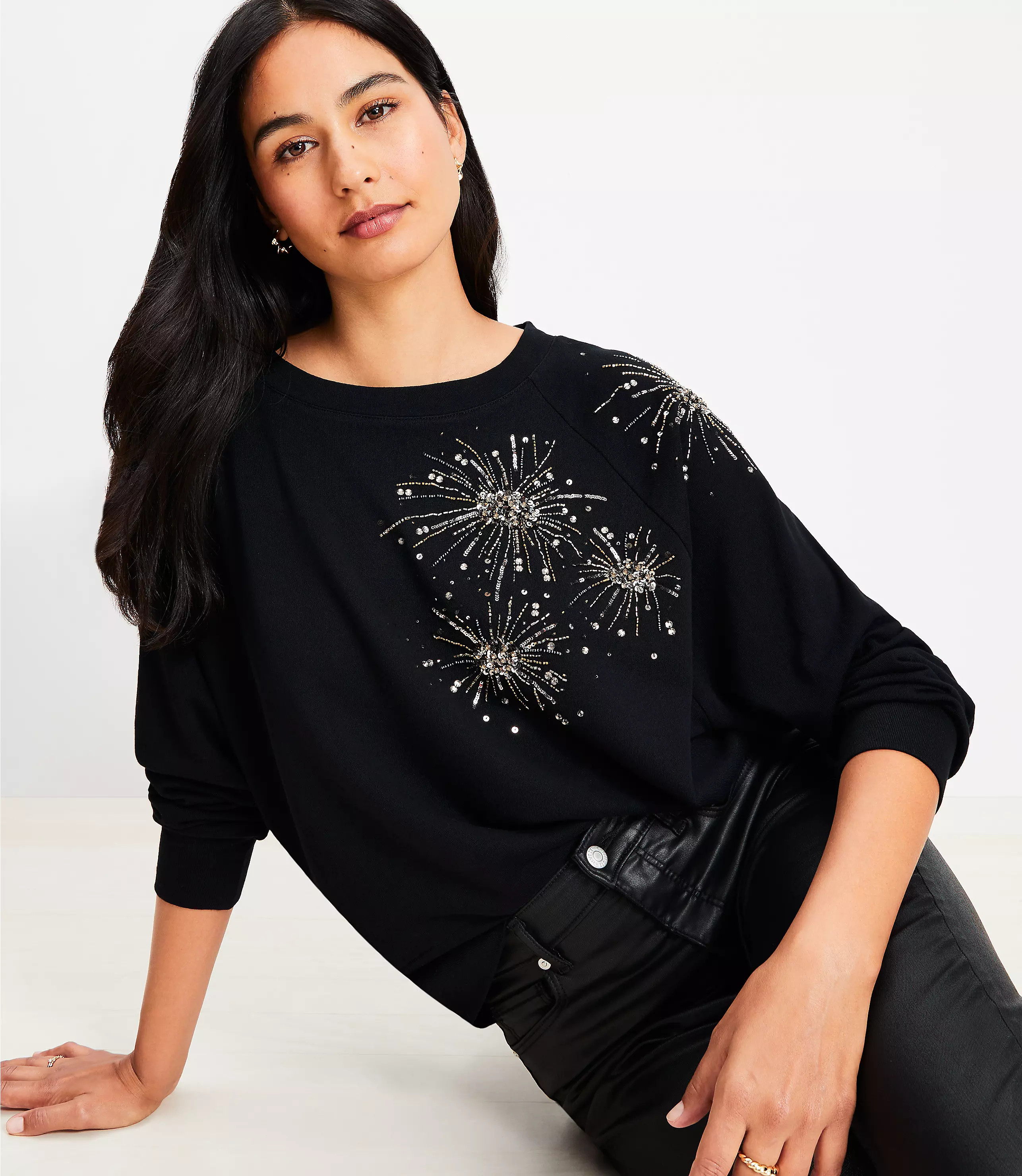 Sequin Firework Sweatshirt | LOFT