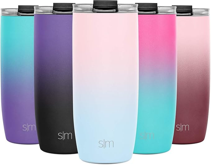 Simple Modern 20oz Voyager Travel Mug Tumbler w/Clear Flip Lid & Straw - Coffee Cup Vacuum Insula... | Amazon (US)