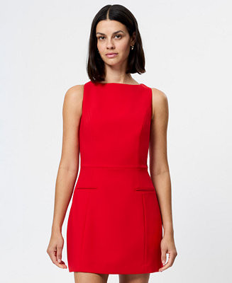 Women's Boat Neck Sleeveless Mini Dress | Macy's