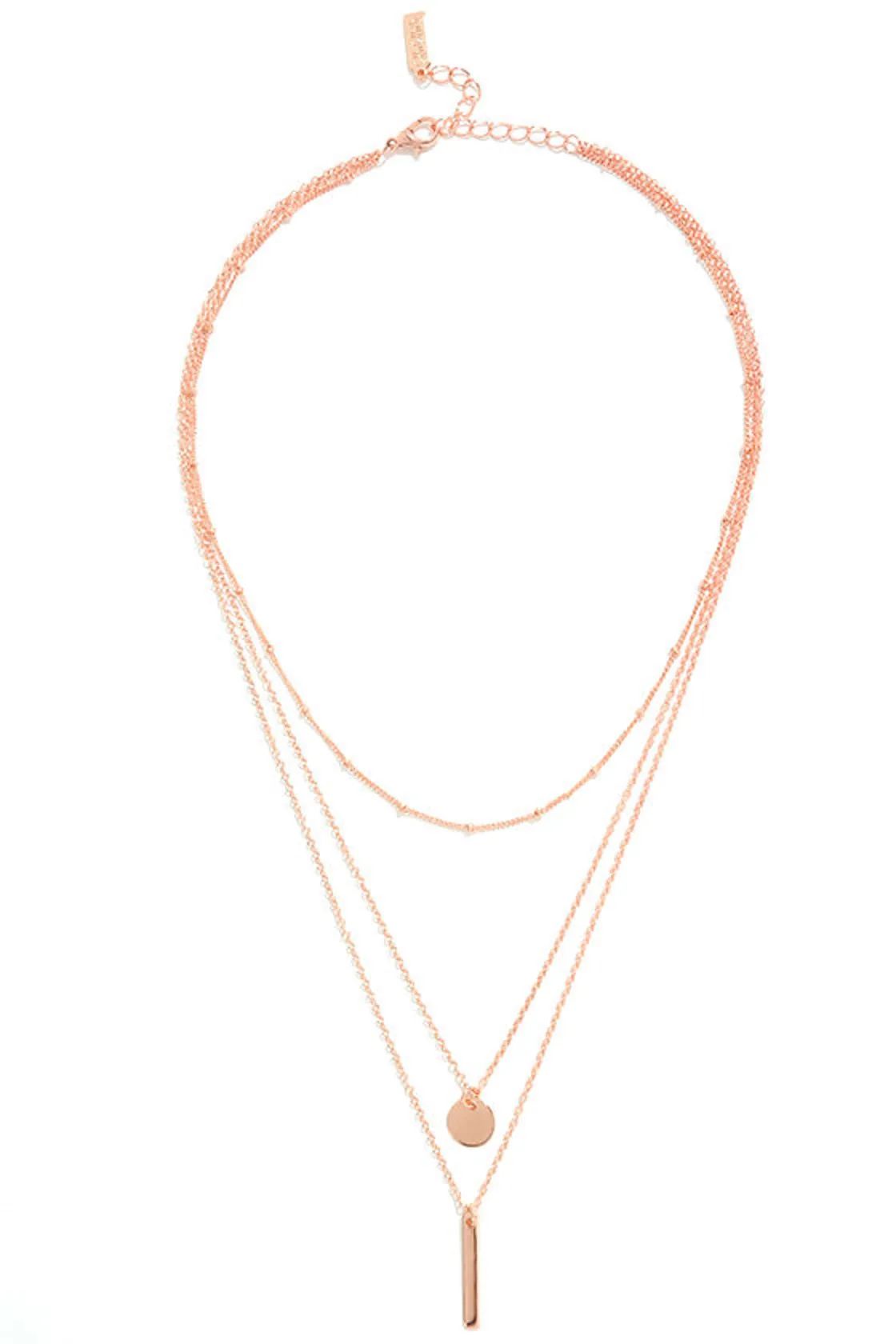 Perfect Trio Rose Gold Layered Necklace | Lulus (US)