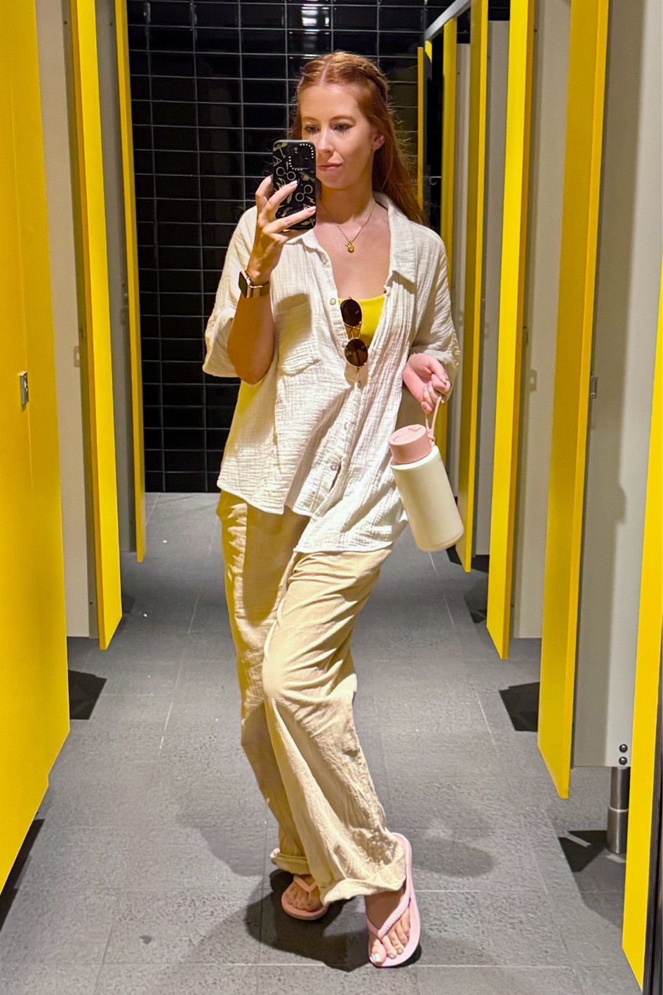 Yellow is my vibe 💛
Shirt: Edited Plus (22)
Bikini: Glassons (10)
Pants: Shein (M)
Thongs: Archies (8)
Sunglasses: Kmart 
Drink bottle: Frank green 

#LTKsummer #LTKaustralia #LTKstyletip