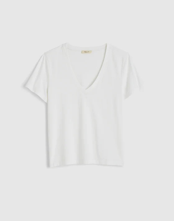 The Perfect V-Neck Tee in Allday Jersey | Madewell