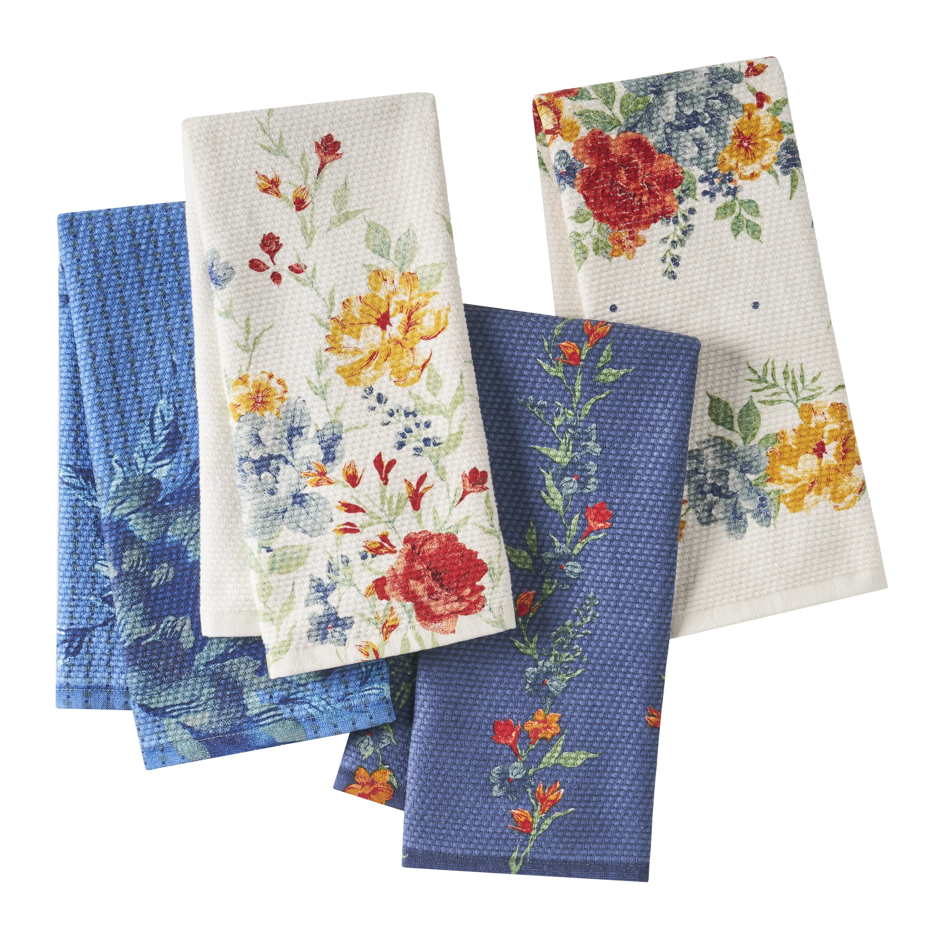 The Pioneer Woman Delilah Woven Kitchen Towels, Multicolor, 18" x 28", Set of 4 | Walmart (US)