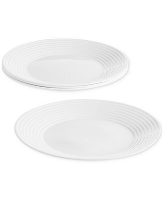 Arch Studio Opal Glass Spiral Dinner Plates, Set of 4, Exclusively at Macy's - Macy's | Macy's