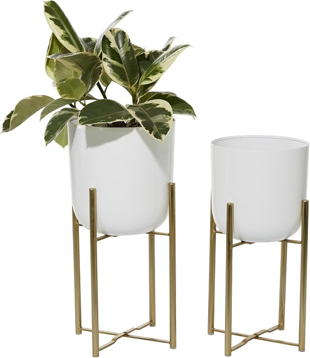 CosmoLiving by Cosmopolitan Metal Indoor Outdoor Planter Dome Large Planter Pot with Removable St... | Amazon (US)