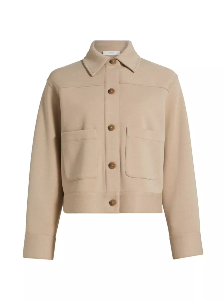 Button-Front Crop Jacket | Saks Fifth Avenue