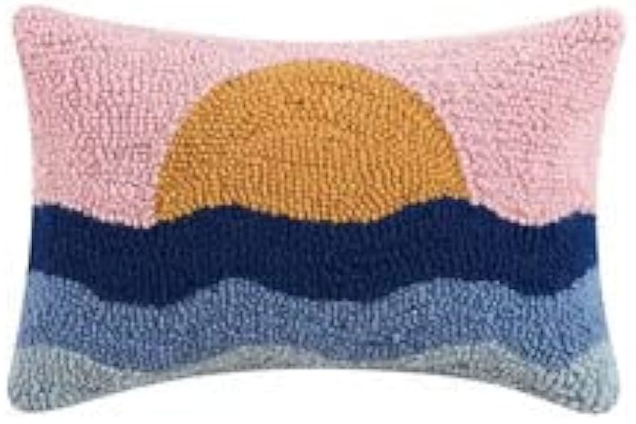Peking Handicraft Sunset Hook Pillow, Wool and Poly Velvet | Amazon (US)