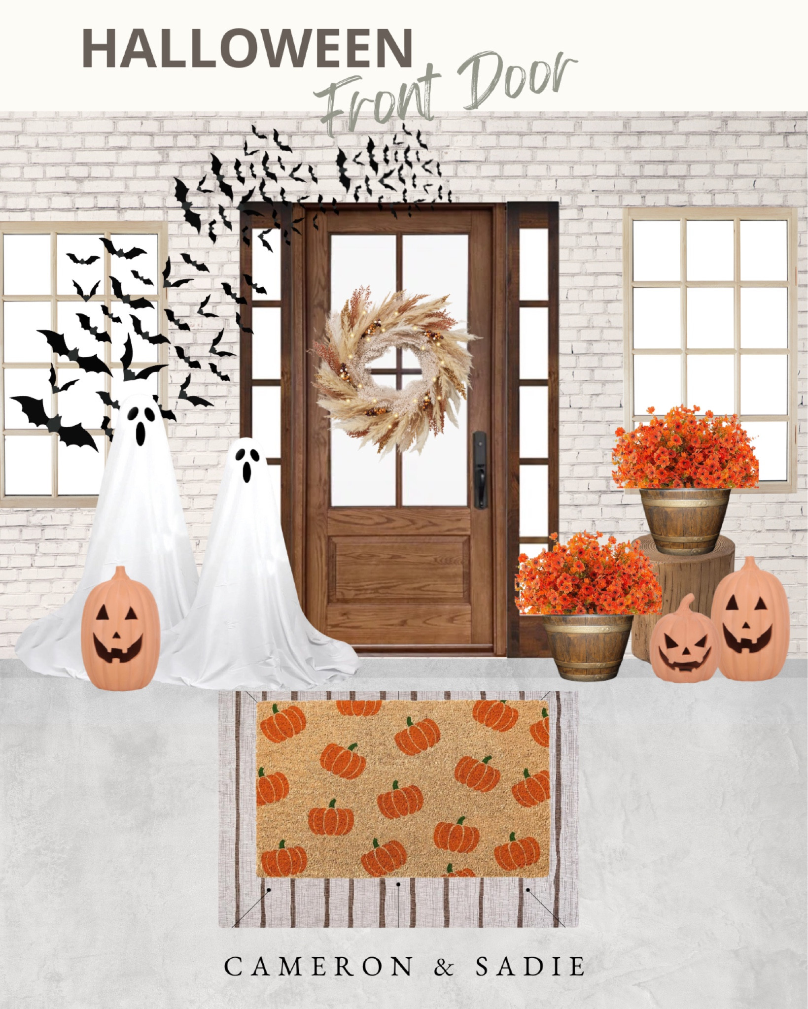 Front door Halloween Inspo! 

#LTKHome #LTKFindsUnder100 #LTKSeasonal
