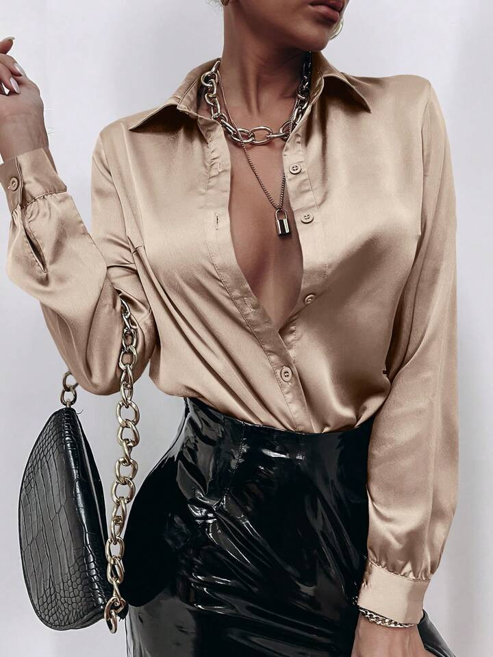 Satin Shirt | SHEIN
