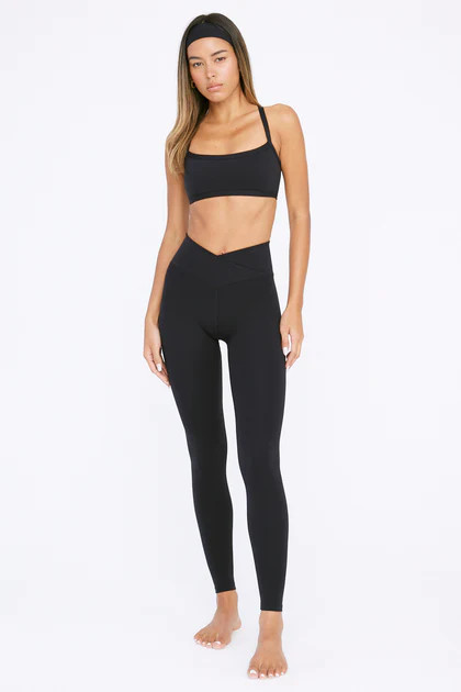 DAYFLEX WRAP HIGH WAISTED LEGGING - SHADOW BLACK | TALA (UK)