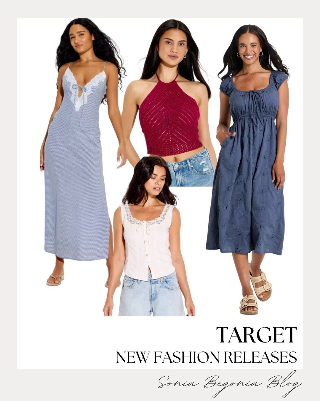 I am loving these new Target arrivals! The blue eyelet midi and lace-trim maxi are so dreamy for warmer days. I also found the cutest crochet halter and button-up vest for easy styling. 💙✨

These pieces feel so high-end but at such a great price point. I love the feminine details and how versatile they are for everything from a beach trip to a casual lunch date! 🌊👚

#TargetStyle #TargetFinds #NewArrivals #SpringFashion #SummerStyle #TargetHaul #OOTD #StyleInspo

#LTKSeasonal #LTKootd