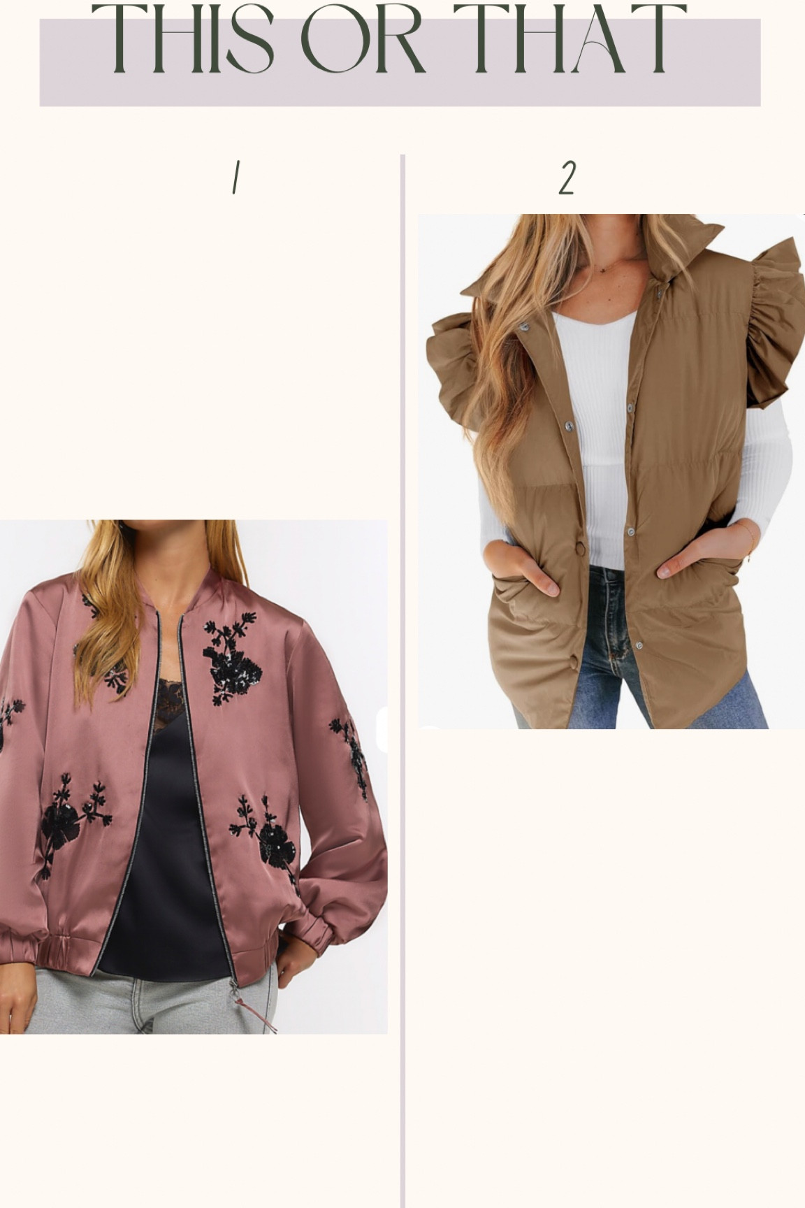 Coat or vest 

#LTKSpringSale #LTKfindsunder50 #LTKSeasonal