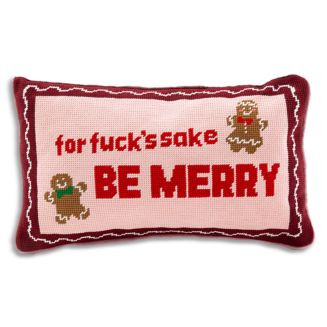 Furbish Studio Be Merry Needlepoint Pillow  | Bloomingdale's Home | Bloomingdale's (US)