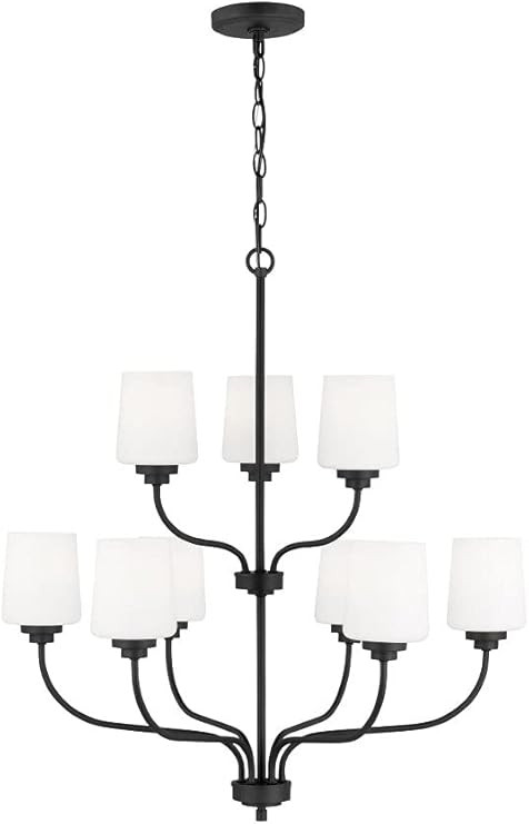 Generation Lighting 3102809-112 Windom - 9 Light Chandelier, Midnight Black Finish | Amazon (US)