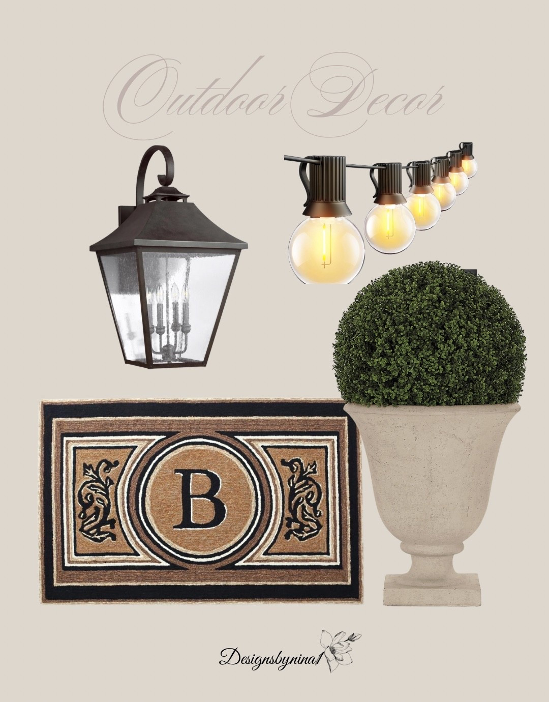 Timeless Outdoor Decor Finds! 

Home Decor | Welcome Mat | Outdoor Planter | Outdoor Lighting Fixtures 

#LTKHome