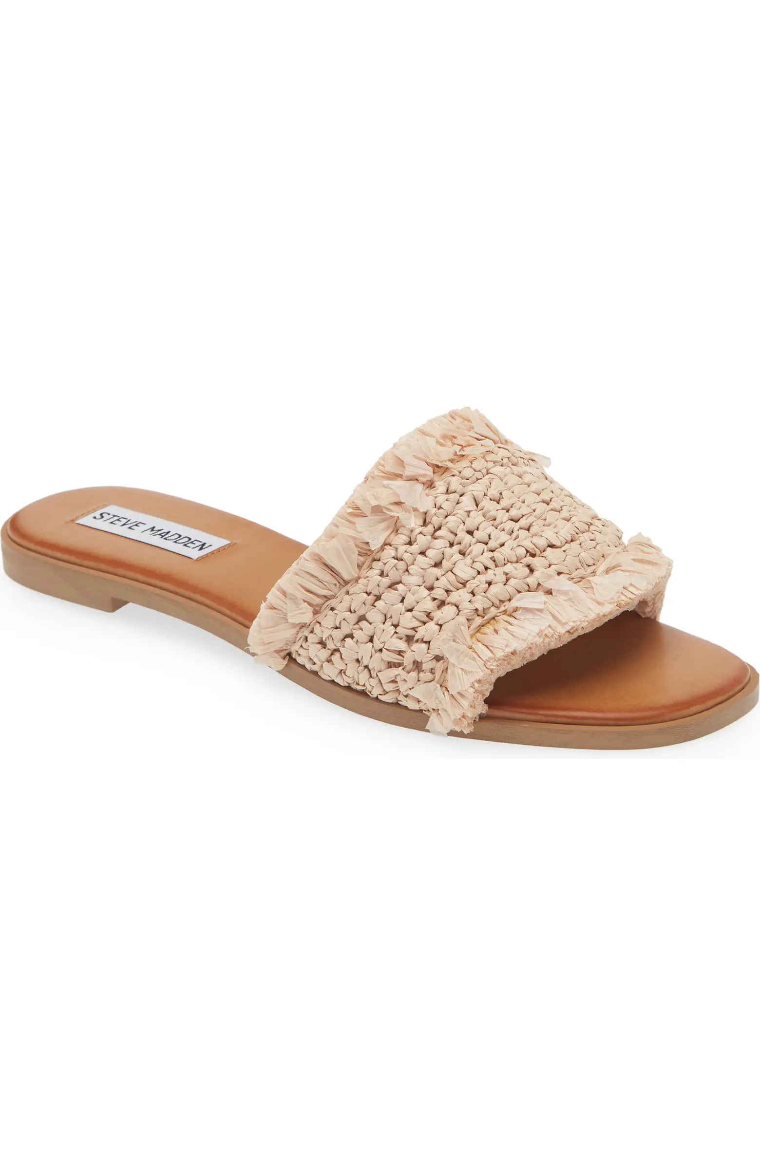 Lakeshore Woven Raffia Slide Sandal (Women) | Nordstrom