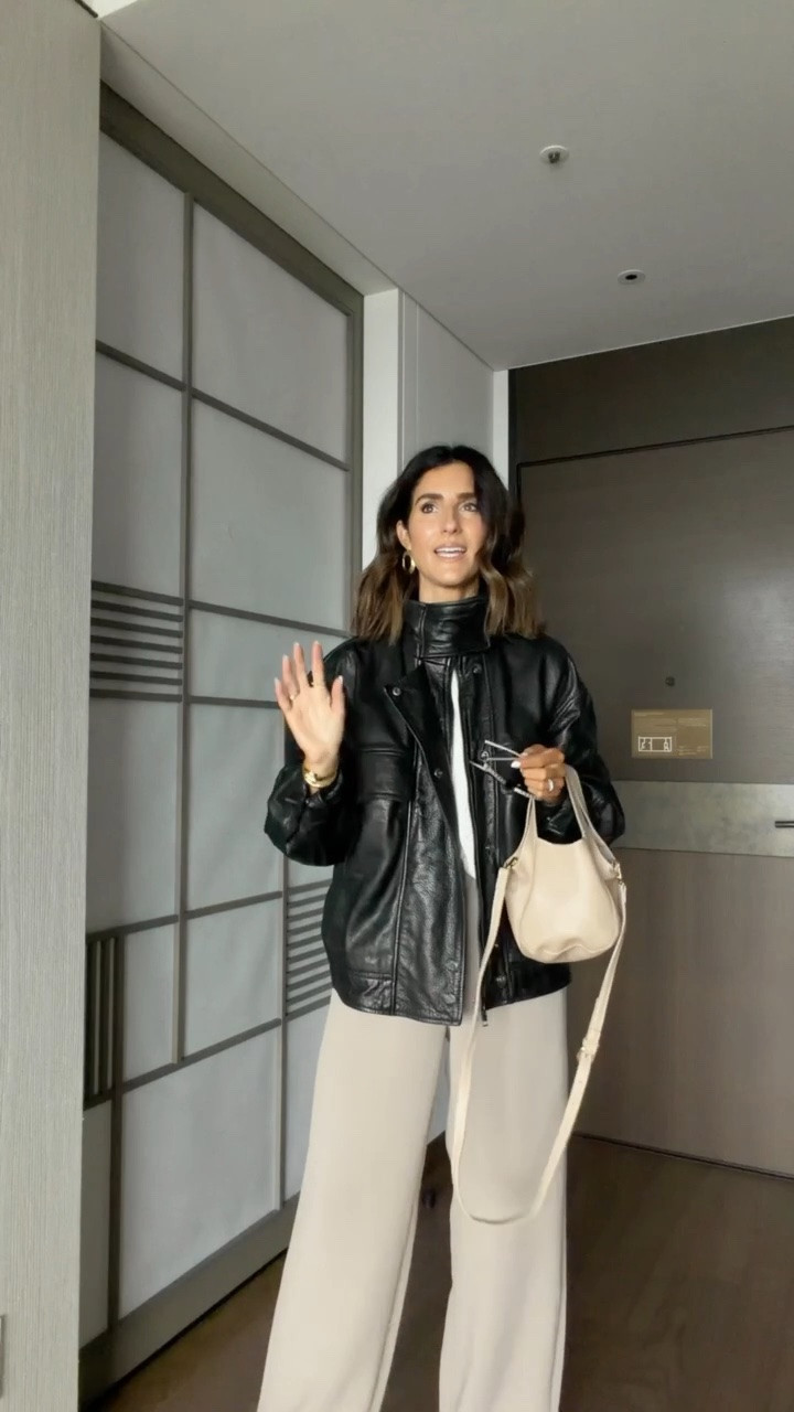 Hello from Tokyo Japan🇯🇵! I wanted to share what I'm wearing today. It's a bit rainy out so I have two options for layers. What do you like best? I'm just shy of 5-7" wearing the size small pants from @Aritzia  and size large knit sweater for an oversized fit from @Target   and XS leather jacket from @Zara

#LTKgrwm #LTKootd #LTKTravel