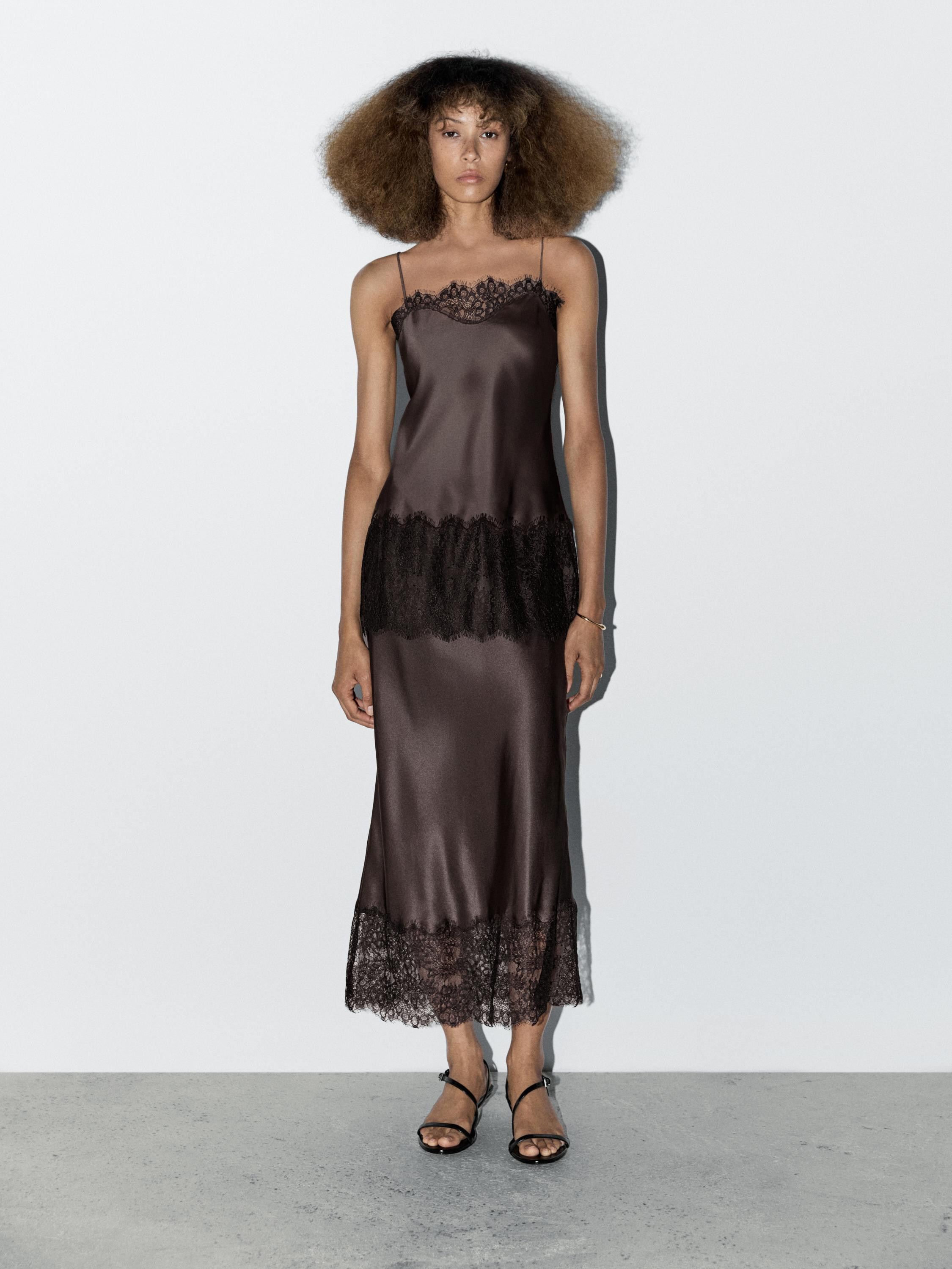 Satin camisole top - STUDIO | Massimo Dutti UK