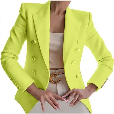 UPPADA Women s Blazers & Suit Jackets Plus Size Blazers Buttons Long Sleeve Outwear Coats Work Offic | Walmart (US)