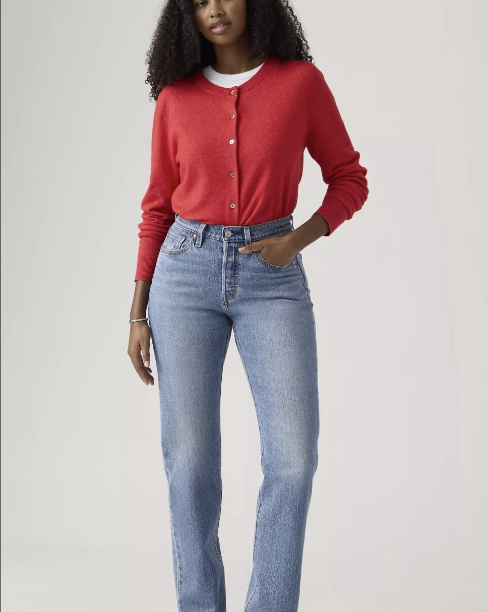 I have these Jeans by Levi’s and they are my go-to. 501® Curve is designed with a smaller waist, and fuller hip and thigh. I’m a Size 27x32 (I could do 27x30 but I preferred them long) 

#LTKMothersDay