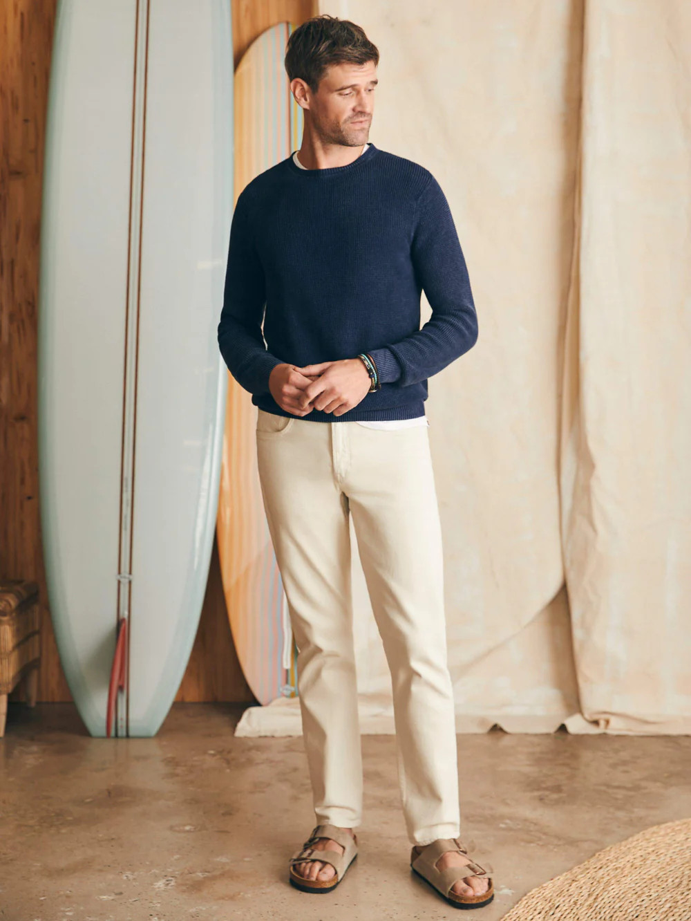 Sunwashed Crewneck Sweater | Faherty