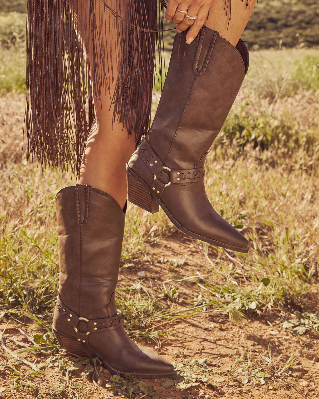 Echo Canyon Vegan Leather Western Buckle Boots | VICI