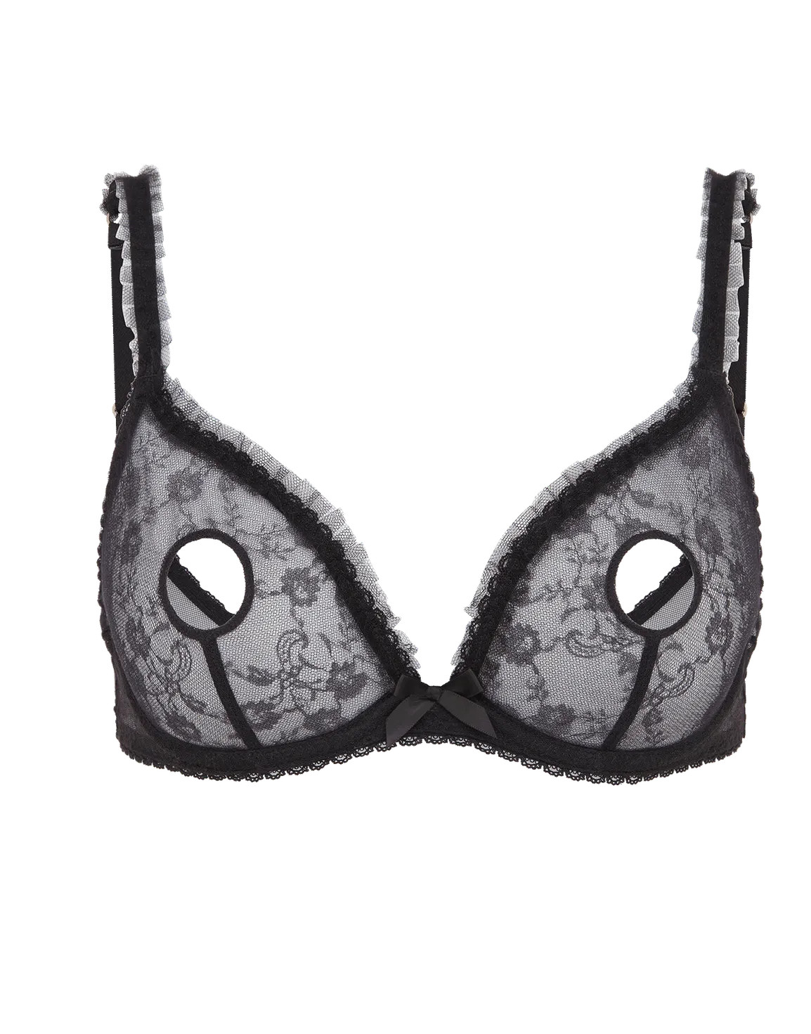 Perle Peephole Underwired Plunge Bra | By Agent Provocateur All Lingerie | Agent Provocateur (UK)