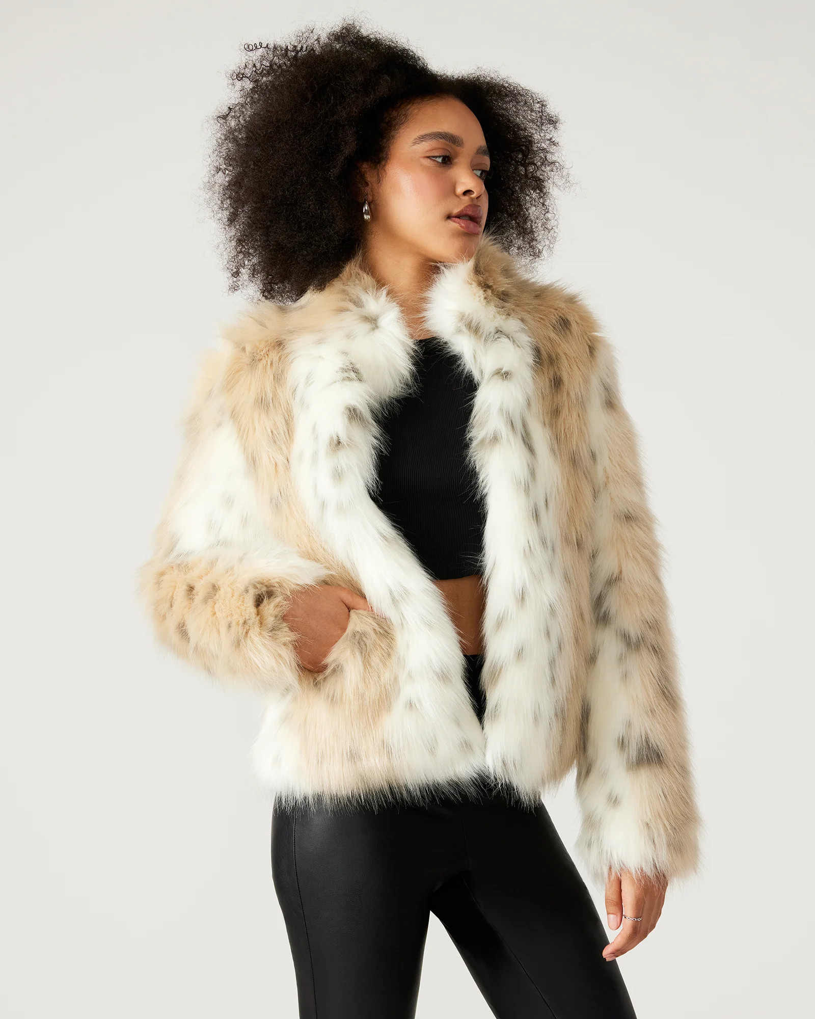 WILD DREAM Jacket Snow Leopard | Women's Faux Fur Coat | Steve Madden (US)