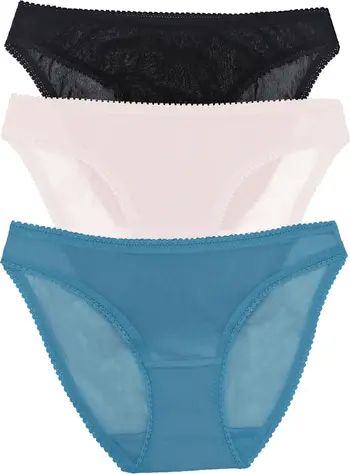 3-Pack Mesh Hip Bikinis | Nordstrom