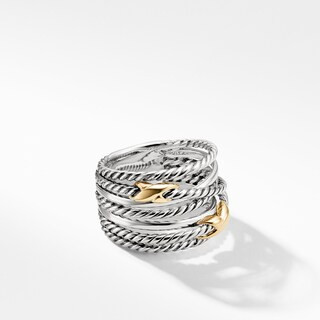 Double X Crossover Ring with 18K Gold | David Yurman