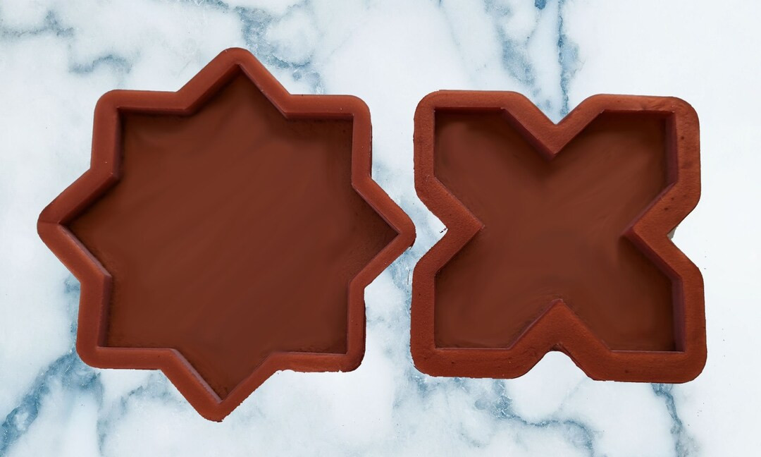 Star and Cross Shaped Cement Concrete Tile Silicone Molds - Etsy | Etsy (US)