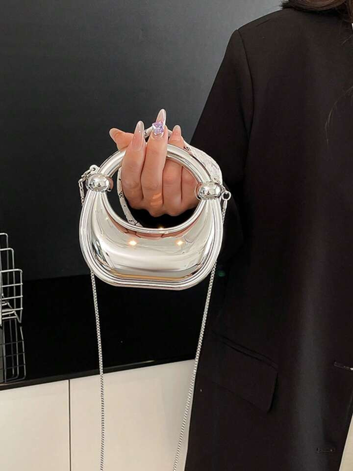 1pc Handbag, Ideal Choice For Valentine's Day, Comfortable And Fashionable, Stylish Handbag, Personalized Gift Option, 2025 Accessory, Fashionable Style Suitable For All Occasions, Affordable Luxury Feel, Rebellious Party Bag, Perfect For Parties, Weddings, Galas, Dinners/Banquets, Elegant Ladies Handbag | SHEIN