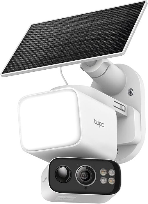 Tapo Cámara de seguridad con reflector regulable 2K para exteriores, inalámbrica con panel sola... | Amazon (US)