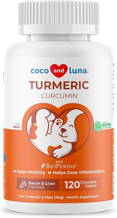 Turmeric for Dogs Anti Inflammatory Pain Relief - 120 Chewable Tablets - Hip & Joint Support Anti... | Amazon (US)