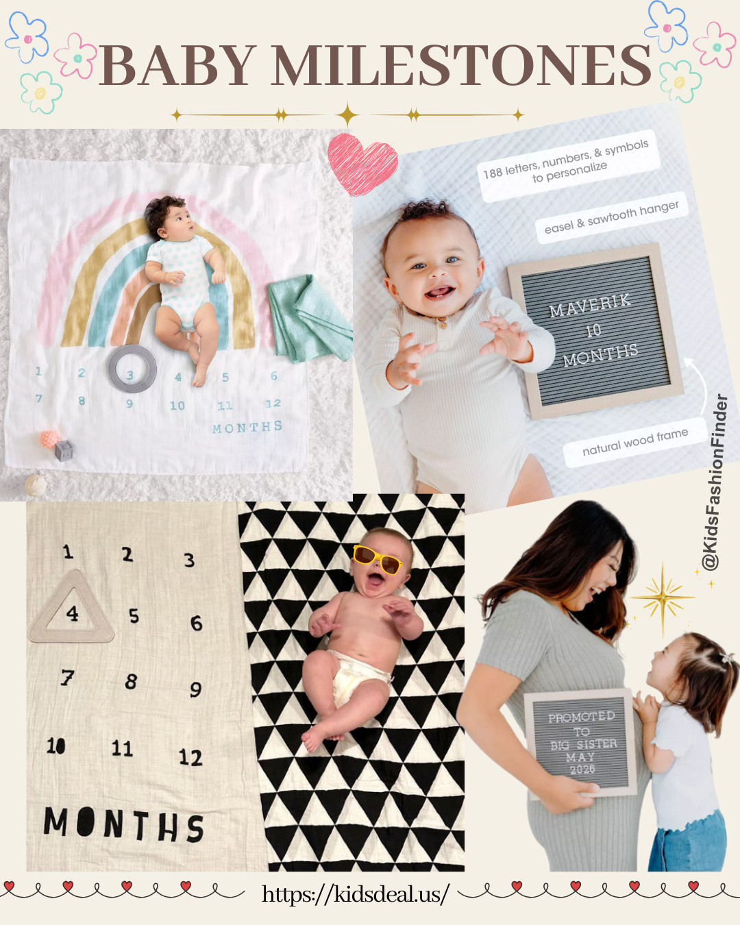 👶✨ Capture every milestone from day one!

These monthly milestone blankets make it easy to snap adorable photos from newborn to 12 months — perfect for tracking growth and sweet memories. 💛📸

They double as swaddles or stroller blankets, too!

The Pearhead Letterboard with 188 reusable letters is great for birth announcements, monthly updates, and holiday messages. So fun for every stage!

#BabyMilestones #NewbornPhotos #Pearhead #MilestoneBlanket #BabyEssentials 👶✨ 

 

#LTKmomlife #LTKHome #LTKBaby