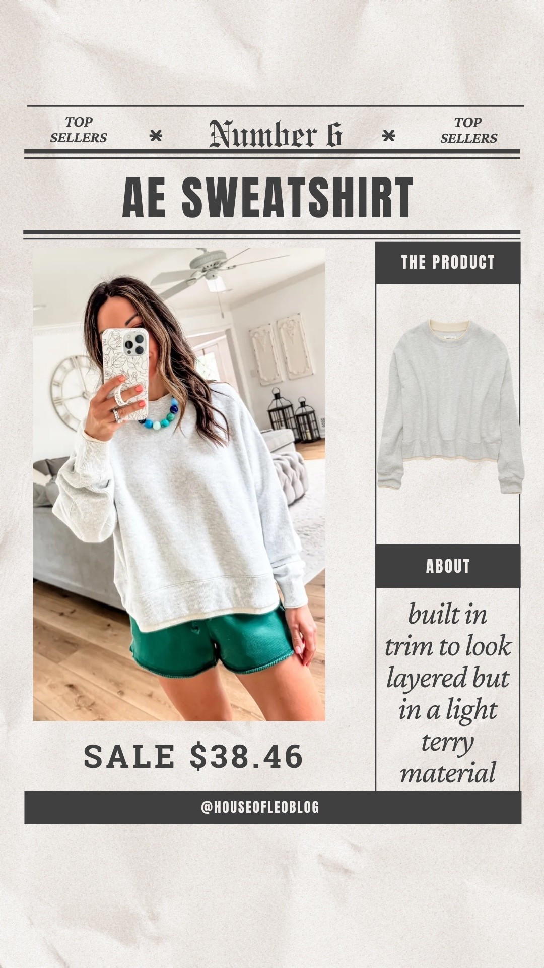 Small sweatshirt. Small green shorts.

#LTKSaleAlert #LTKOver40