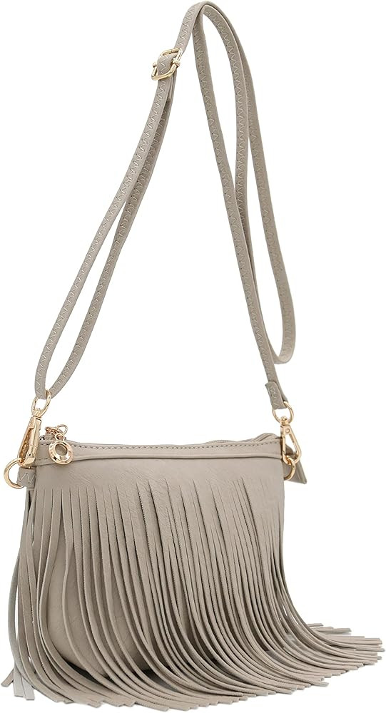 Small Fringe Crossbody Bag with Wrist Strap | Amazon (US)