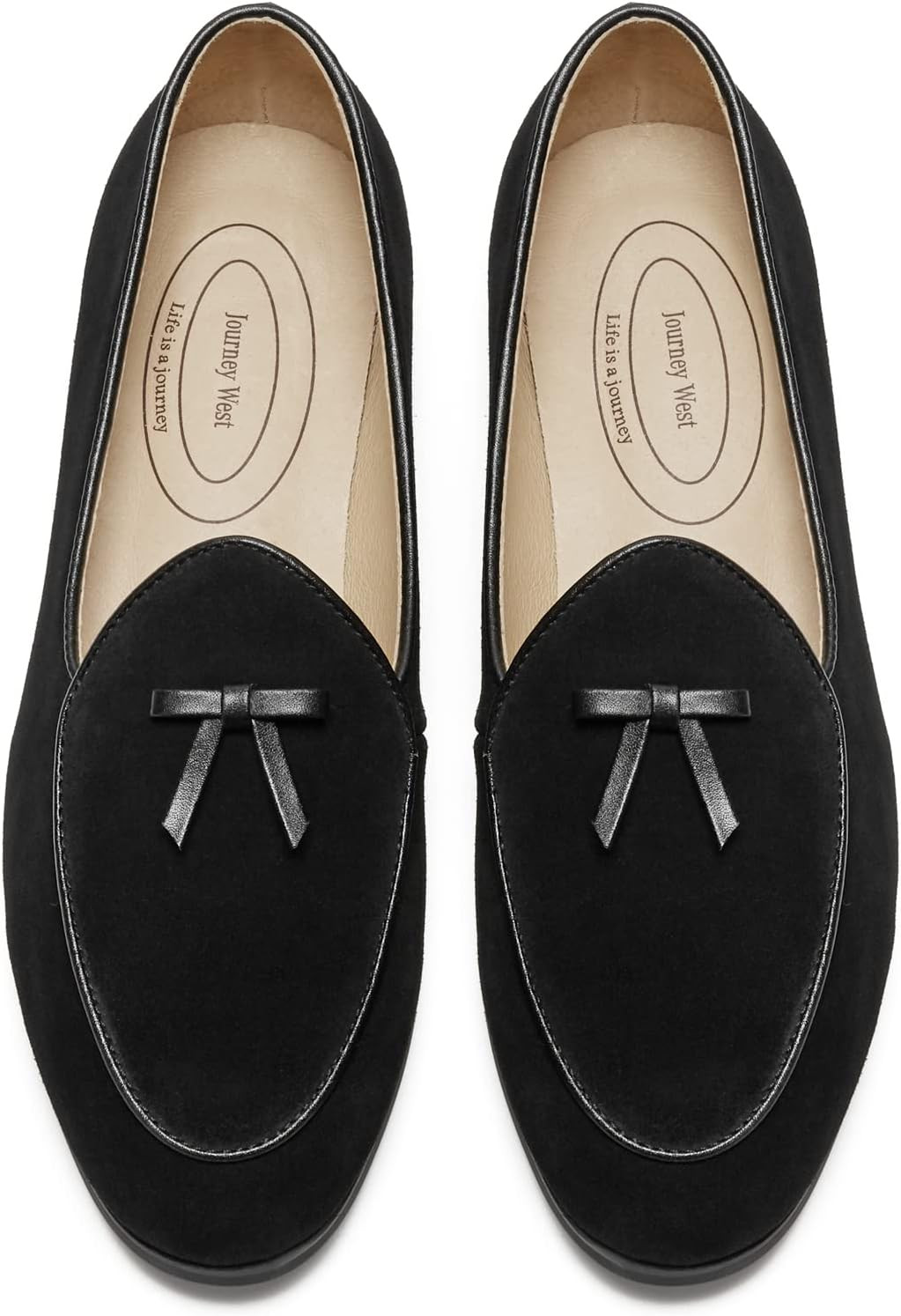 Journey West Suede Tassel Loafer for Women Slip-on Belgian Penny Loafers Shoes for Women in Many Colors | Amazon (US)