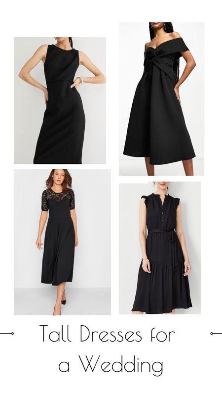 Tall black dresses to wear to a wedding as part of a tall shopper request. 

#LTKcurves #LTKwedding #LTKFind
