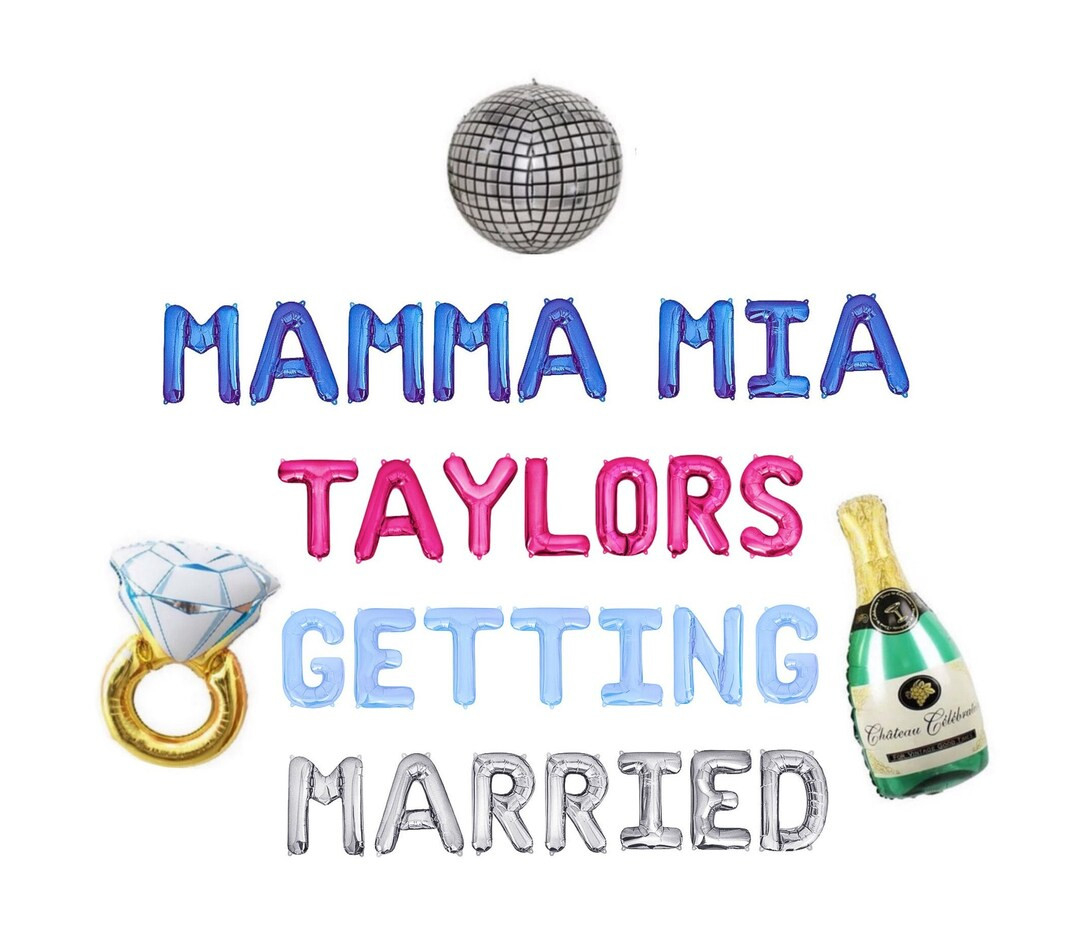 Mamma Mia Themed Balloon Banner Custom Bachelorette Party Decorations Last Disco Groovy Silver De... | Etsy (US)