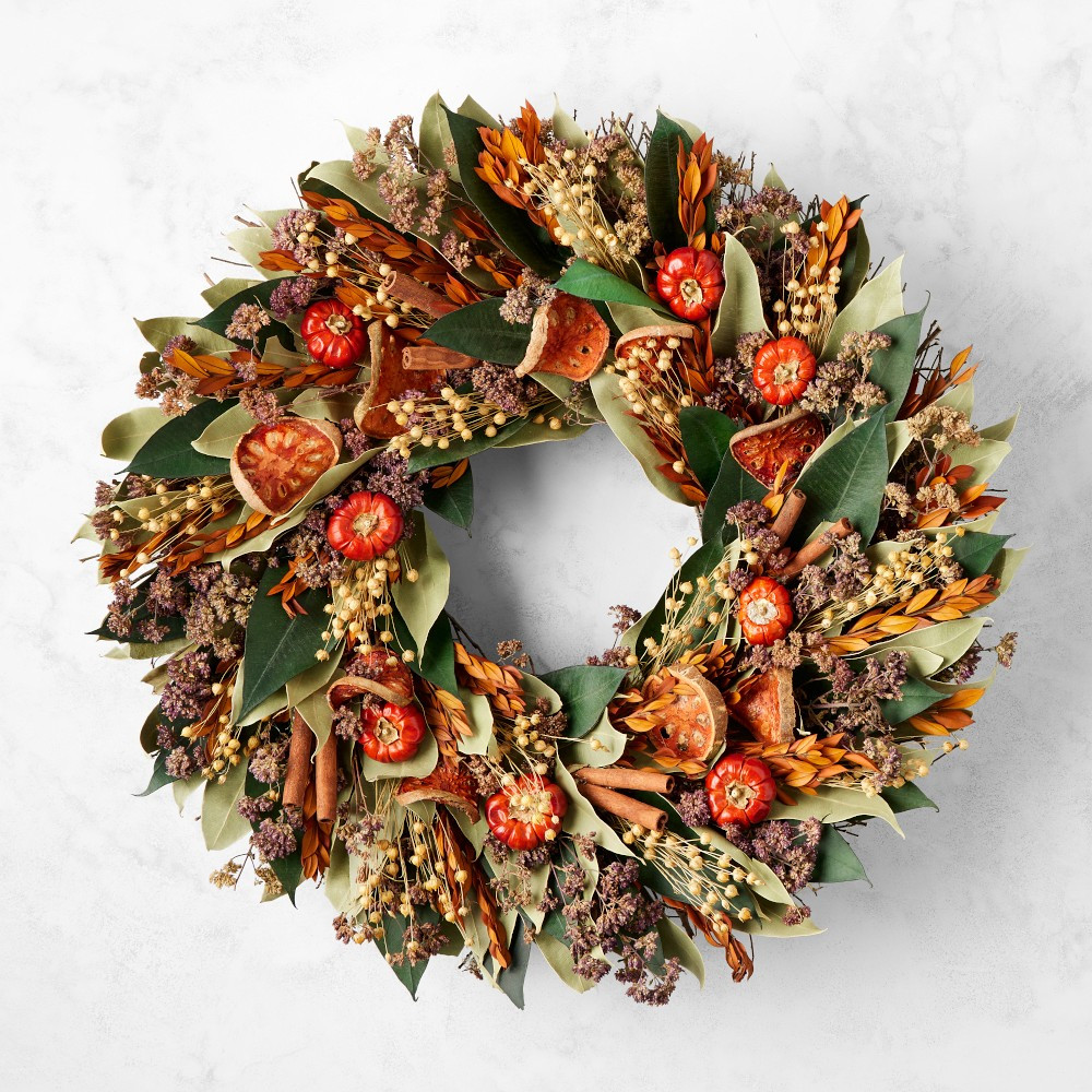 Quince and Cinnamon Stick Dried Wreath & Garland