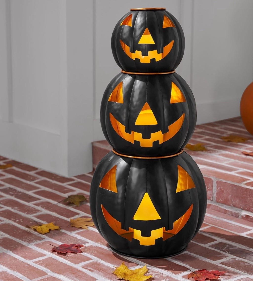 🖤🎃 Sam’s Club Halloween Find!
How cute is this stacked black pumpkin trio?! The glowing jack-o’-lantern faces give off the perfect spooky-but-chic vibe 👻✨

🔥 Eye-catching for your porch or entryway — festive, modern, and totally Halloween-ready!
🛒 Found at Sam’s Club!

#SamsClubFinds #HalloweenDecor #SpookySeason #FallFrontPorch #LTKHome #LTKHoliday #BlackPumpkinDecor 

#LTKHalloween #LTKSeasonal #LTKHome