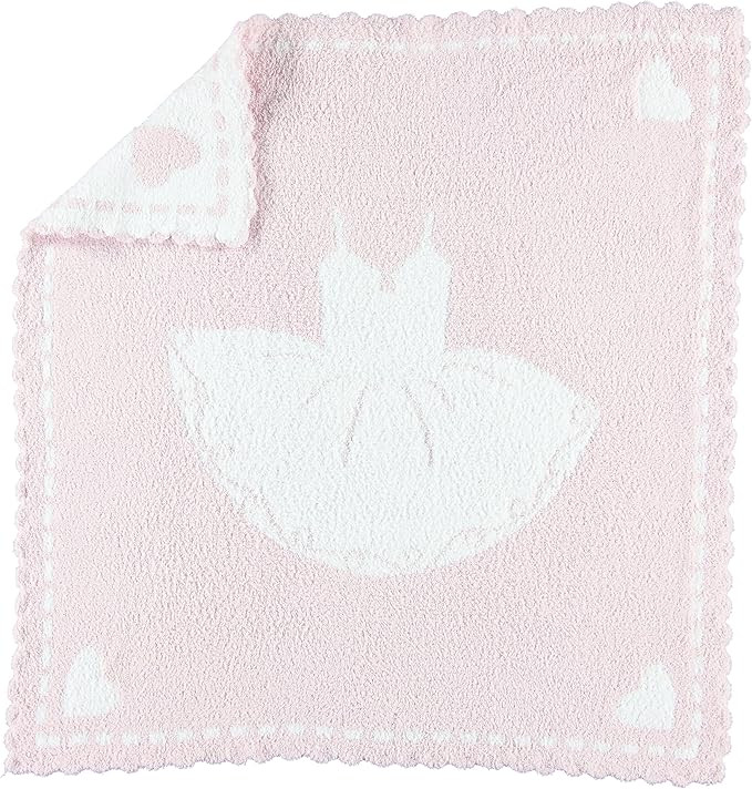 Barefoot Dreams CozyChic Scalloped Receiving Blanket - Pink & Tutu,30" x 32" | Amazon (US)