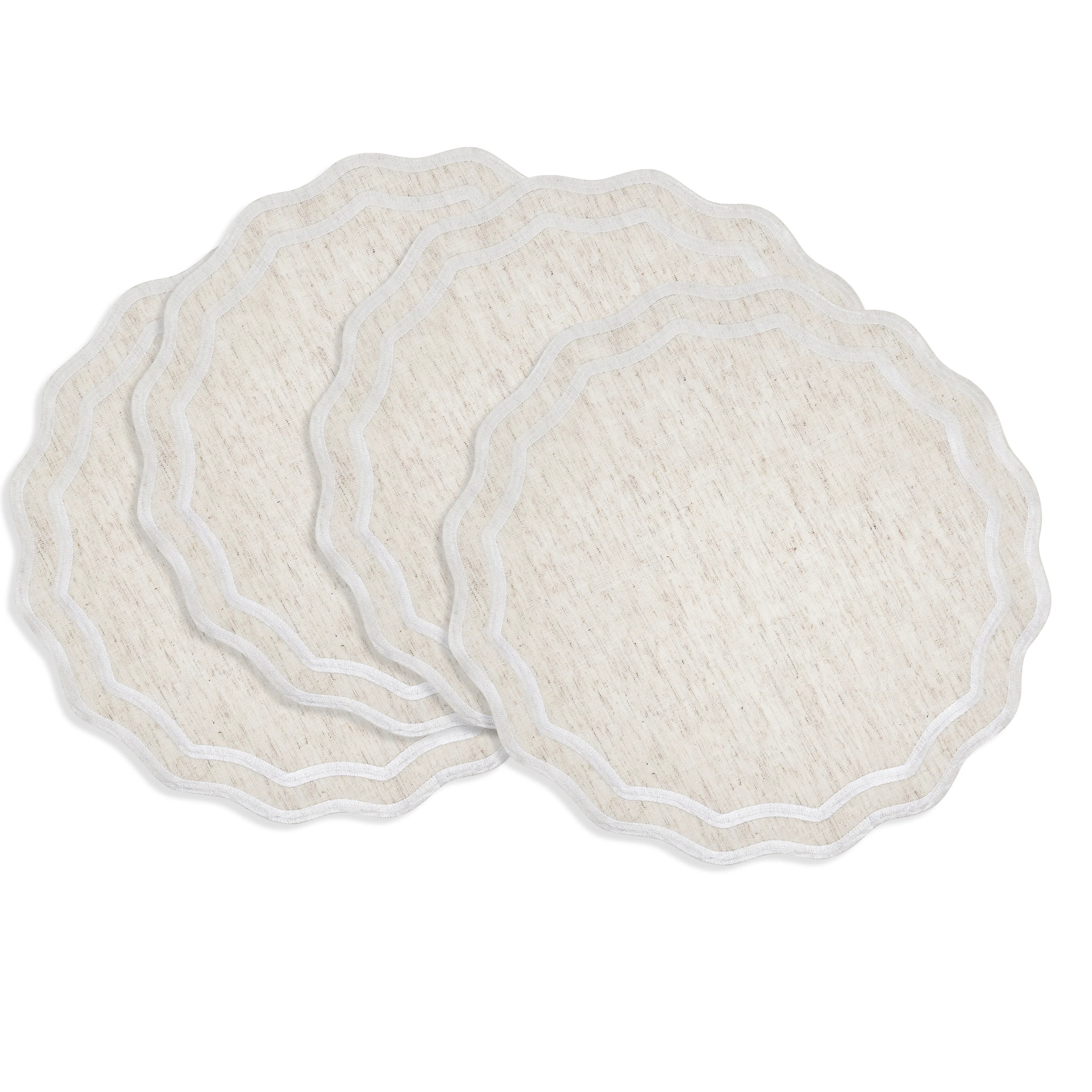Eco Scallop Border Placemat (Set of 4) (Set of 4) | Wayfair North America